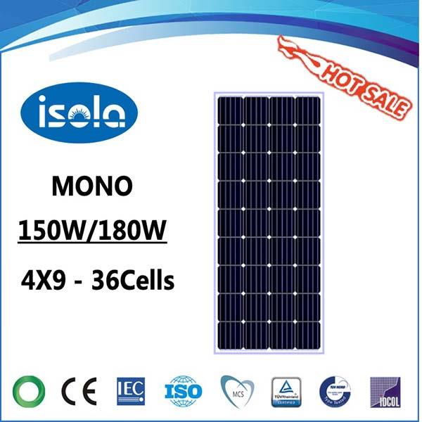 پنل خورشیدی 150 وات OSDA-ISOLA مونو کریستال